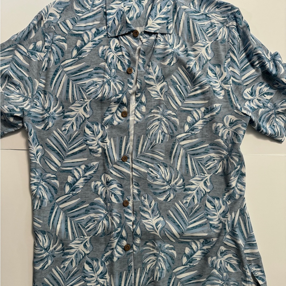 Tommy Bahama Blue Tropical Print Men's Shirt Small